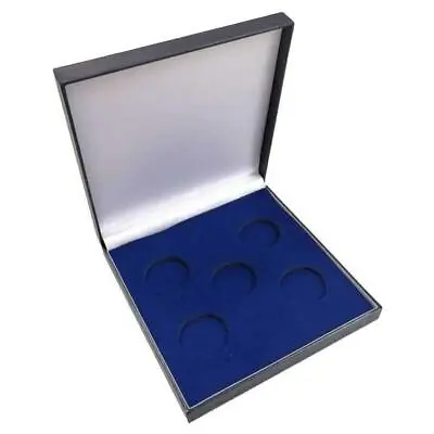 £18.95 • Buy Coin Medal Presentation Box Display Case Five Coin 44mm Navy Blue