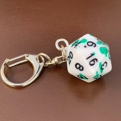 £2.99 • Buy D20 Dice Keyring - Goblin - Blood Splatter - Geek - Games Master - D&D.