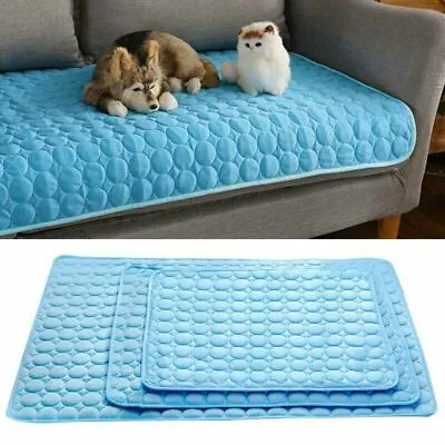$12.72 • Buy Pet Cool Gel Mat Dog Cat Bed Non-Toxic Breathable Summer Pad 5 Sizes Dog Bed AU