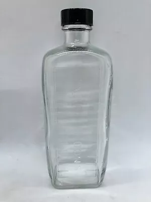 £5.99 • Buy Vintage Glass Medicine Bottle With Table Spoon Measured Scale On Bottle With Cap