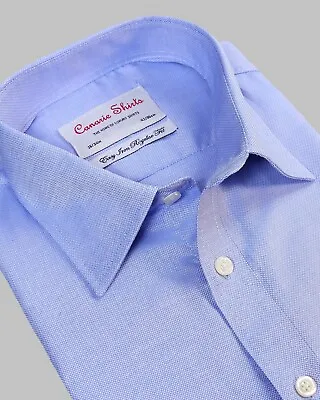 £19.99 • Buy Men's Formal Shirt Blue Oxford Luxury Regular Fit & Relaxed Slim Fit