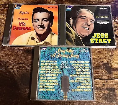 Lot Of 3 Jazz Men CD Vic Damone Jess Stacy Plus Swing Song Compilation Big Band • $12