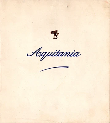 £93.49 • Buy Cunard 1914 R.M.S. AQUITANIA Deluxe 1st & 2nd Interiors Brochure W/ 1919 Notice