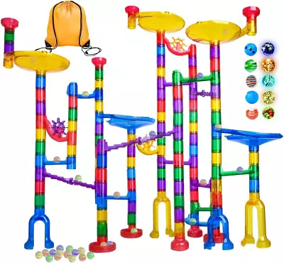 Meland Marble Run - 132Pcs Marble Maze Game Building Toy For Kid Marble Track 4 • $49.30