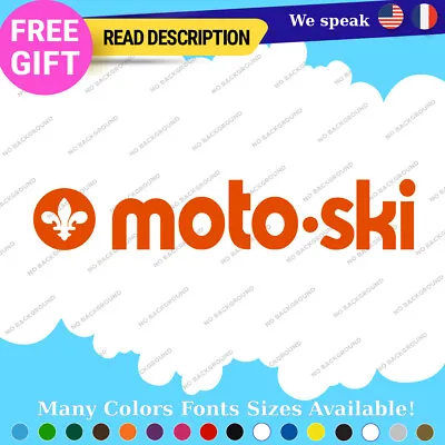 Fits MOTO-SKI Decals Stickers Vinyl Ski Moto Old Snow Vintage Antique Snowmobile • $7.32