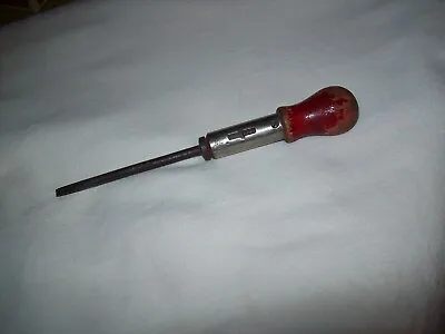 Vintage G&J Wooden Handle Ratcheting Reversing Screwdriver Made In Germany • $15.99