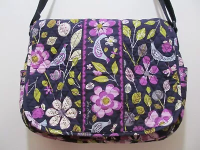 Vera Bradley Floral Nightingale Large 15x12 Messenger Laptop Shoulder Bag Exclnt • $24.99