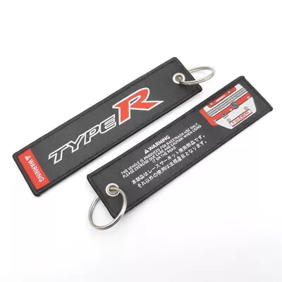 Car Jet Tag Keychain Black Nylon Key Chain Key Ring For Honda Type R K20A Motor • $8.99