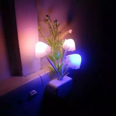 £4.19 • Buy LED Mushroom Night Light Sensor Plug In Colour Changing Wall Lamp Home Sleep
