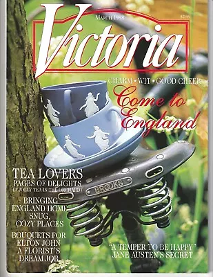 Vintage VICTORIA Magazine MAR 1998 Crafts Home & Garden Antiques Fashion • $11.48