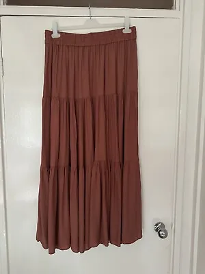 H&M Skirt Size L Clay Terracotta Classic Style  • £4.99