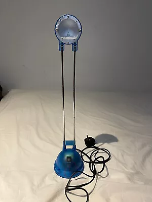 IKEA Espressivo Vintage 1990s Halogen Telescopic Extendable Desk Lamp In Blue • £16