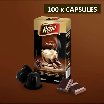 £17.99 • Buy 100 Nespresso Chocolate Flavoured Coffee Compatible Capsules