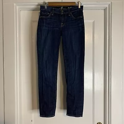 7 For All Mankind Jeans Womens 26 Blue Denim Pants Dark Wash The Slim Cigarette • $10