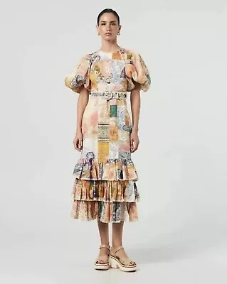 BNWT Zimmermann Anneke Tiered Linen Dress Size 0  • $450