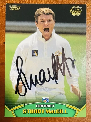 $2.49 • Buy Stuart Macgill Signed 2003 Topps ACB Gold Test Stars Australia Cricket