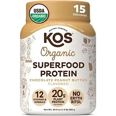 NEW KOS Protein Powder - Chocolate Peanut Butter 20.6 Oz  (exp May/2025) • $19.82