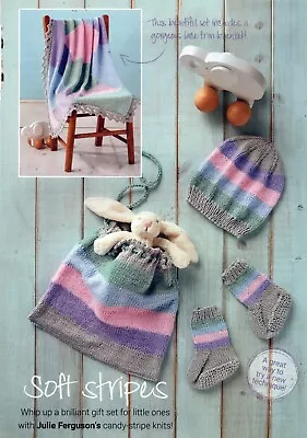 £1.75 • Buy ~ Pull-Out Baby Knitting Pattern For Hat, Booties, Bag & Lace Trim Blanket ~ 