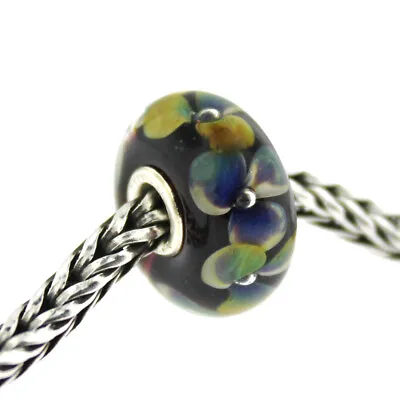 Authentic Trollbeads Glass 61404 Flowers On Indigo :1 • $12.71