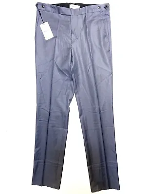 REISS Mens Hiked Wool Mixer Dress Trousers Pants Blue (MSRP $285) • $48.99