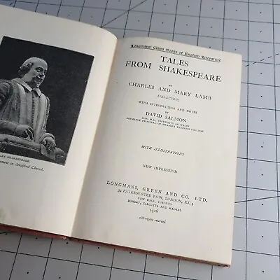 Tales From Shakespeare Charles Lamb 1926 Hardback Book EX-LIBRARY • £11