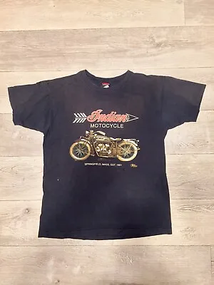 Vintage Indian Motocycle T-Shirt Size XL McQueen TROG Scout Racer Harley Triumph • $49.99