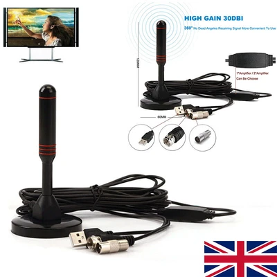 Digital TV Antenna Aerial DVB-T2 Car Caravan Camper Van Magnetic Outdoor Aerial • £8.58
