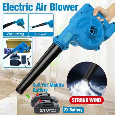 2in1 Cordless Electric Leaf Blower Home Car Dust Remove Vacuum Cleaner 2 Battery • $49.79