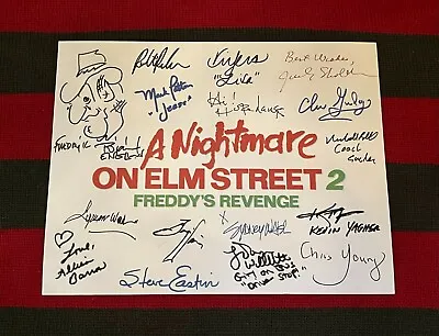 A Nightmare On Elm Street 2 Title Card- Cast-Signed- 8.5x11- Autograph Reprints • $9.99
