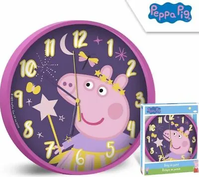£25.39 • Buy Peppa Wutz Pig Children Childrens Room Wall Clock 25cm Diameter