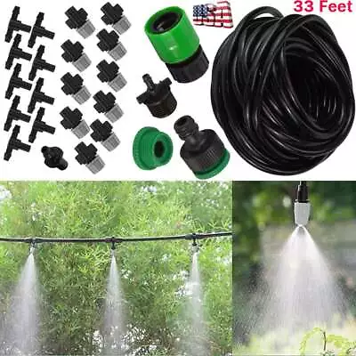 33FT Misting Cooling System Patio Garden Mister Nozzle Irrigation Water Outdoor • $11.15