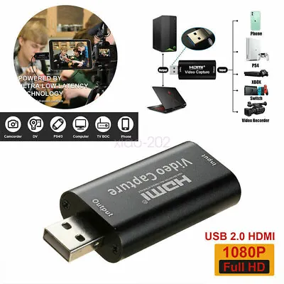 £7.59 • Buy Audio Video Capture Card, 4K HDMI To USB 2.0 Video Capture Device, 1080P HD