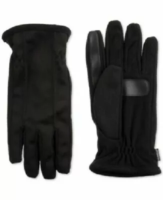 ISOTONER Men's Black Lined SmartTOUCH Gloves Fleece  M XL • $15.99