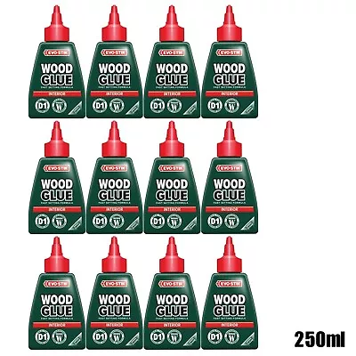 12 X EVO-STIK Wood Glue Interior 250ml Fast Setting Adhesive • $135.52