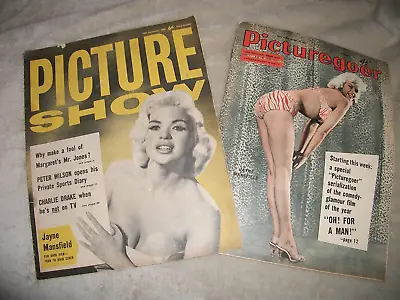 Jayne Mansfield. Picturegoer (1957) & Picture Show (1960) Magazines • £10