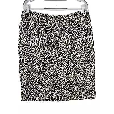 Kasper Skirt XL Pencil Cheetah Split Stretch Knit Pull On Elastic Waist Mid Rise • $35.78