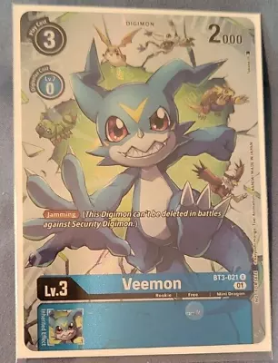 Digimon Card Game Promo Double Diamond BT3-021 Veemon 1st Anniversary • $50