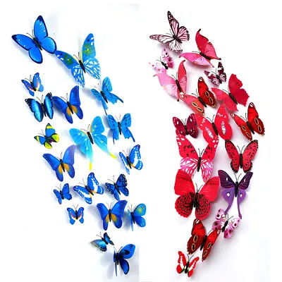 $1.99 • Buy Butterfly Wall Stickers, 3D Metallic Art Decals Home Room Decorations Decor Kids