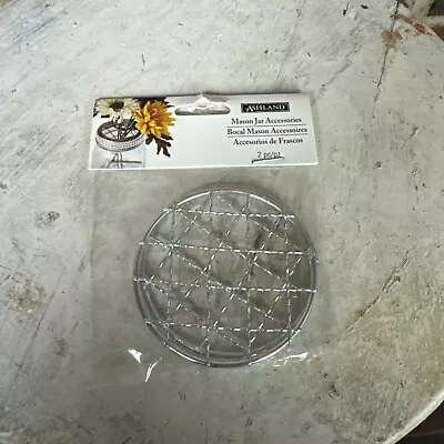 NEW Mason Jar Accessories By Ashland Silver Criss Cross Wire Style Screw On Lid • $12.99