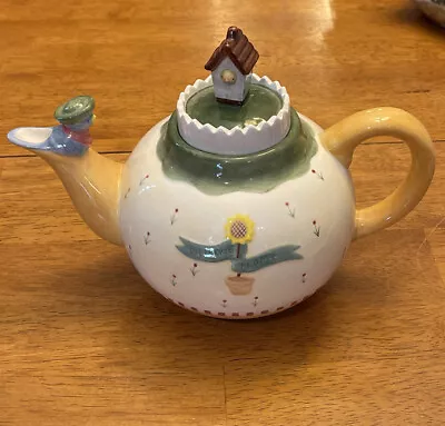 Teapot By Vandor Pelzman Designs 1997 Home In The Garden  Welcome Home 7  T • $24.85