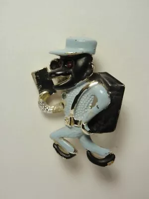 Vintage Figural Anthropomorphic Monkey Soldier Pin Brooch • $28