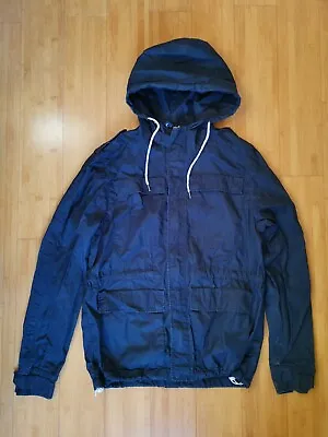£9.99 • Buy H&M Boys Navy Blue Windbreaker Water Repellent Wax Style Jacket Coat Size Large