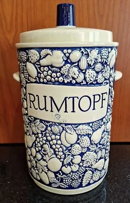 Vintage Marzi Remy German RUMTOPF Stoneware Blue Gray Fruit Fermenting Crock • $399