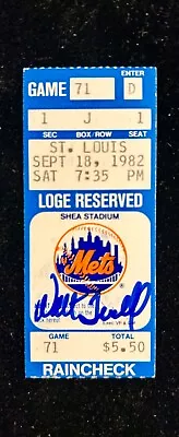 SIGNED Walt Terrell AUTOGRAPHED  MLB Debut Ticket NEW YORK METS • $99.99
