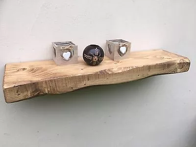 RUSTIC Reclaimed Floating SHELF Solid MANTLE CHUNKY 3  X 9  ALL SIZES & COLOURS • £132.50