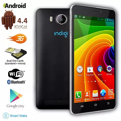 Factory Unlocked 3G Smart Phone Android 4.4 Kitkat 5.0  MultiTouch Screen ~Black • $319.99