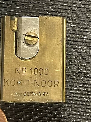 Vintage KOH-I-NOOR BRASS Pencil Sharpener - No 1000 Made In Germany W/ CASE • $14.95