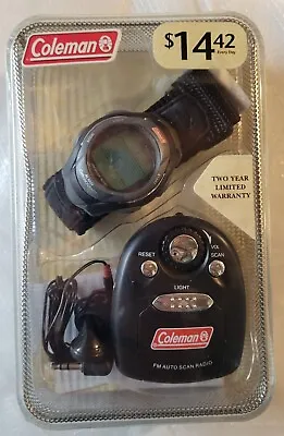 Vintage Coleman Digital Sports Watch With Coleman FM Auto Scan Radio 2003 - New • $18.39