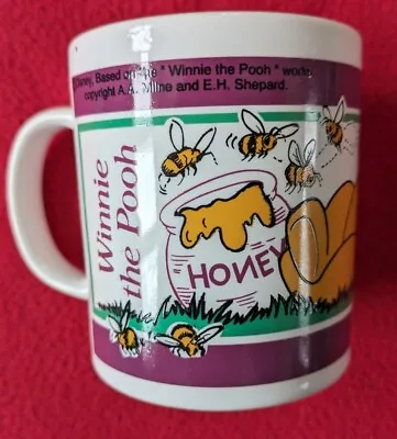 Vintage Disney Winnie The Pooh Mug Cup Honey & Bees 80's Staffordshire England • $9.96