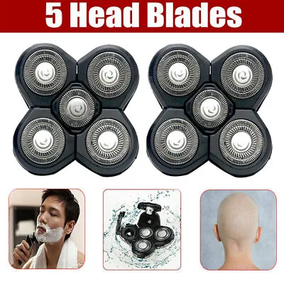 Replacement 5 Head Blades Shaver 4D Cutter For Electric Razor Shaving Bald Tool • $19.57